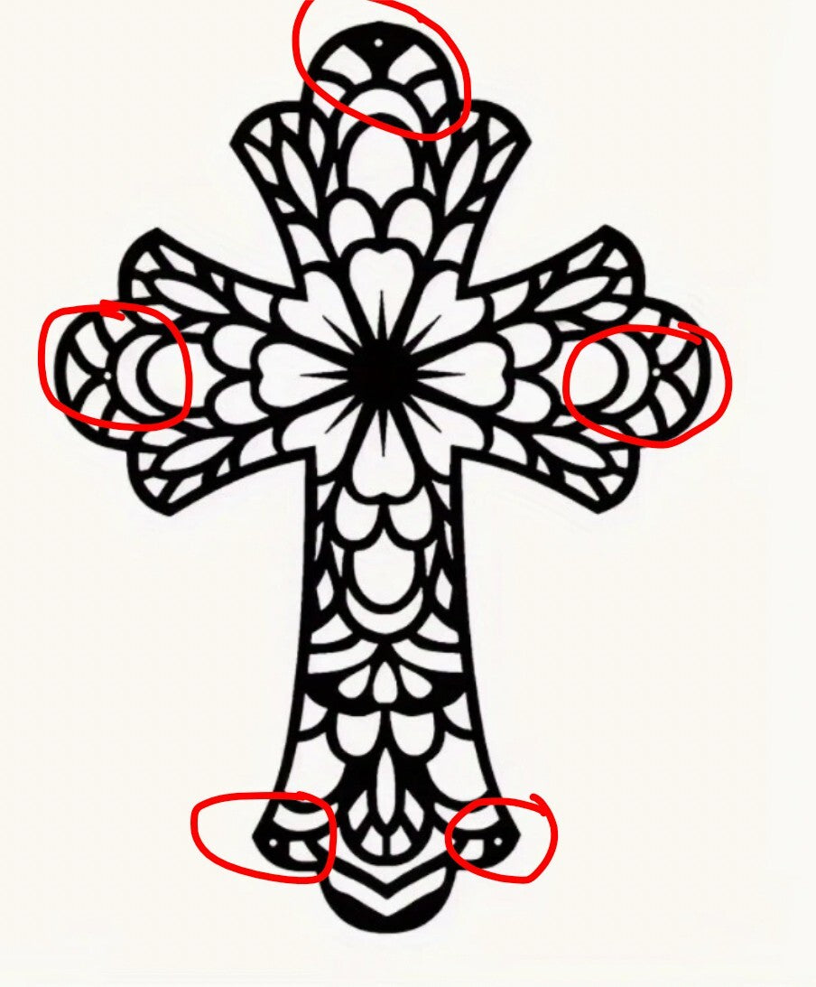 Floral Petal Black Metal 11.8" Cross Wall Art,  New #Gftshp - Journeys of Faith