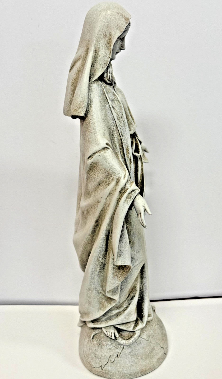 Our Lady of Grace  14" Stone Finish Garden Statue, New #RM-62-RM