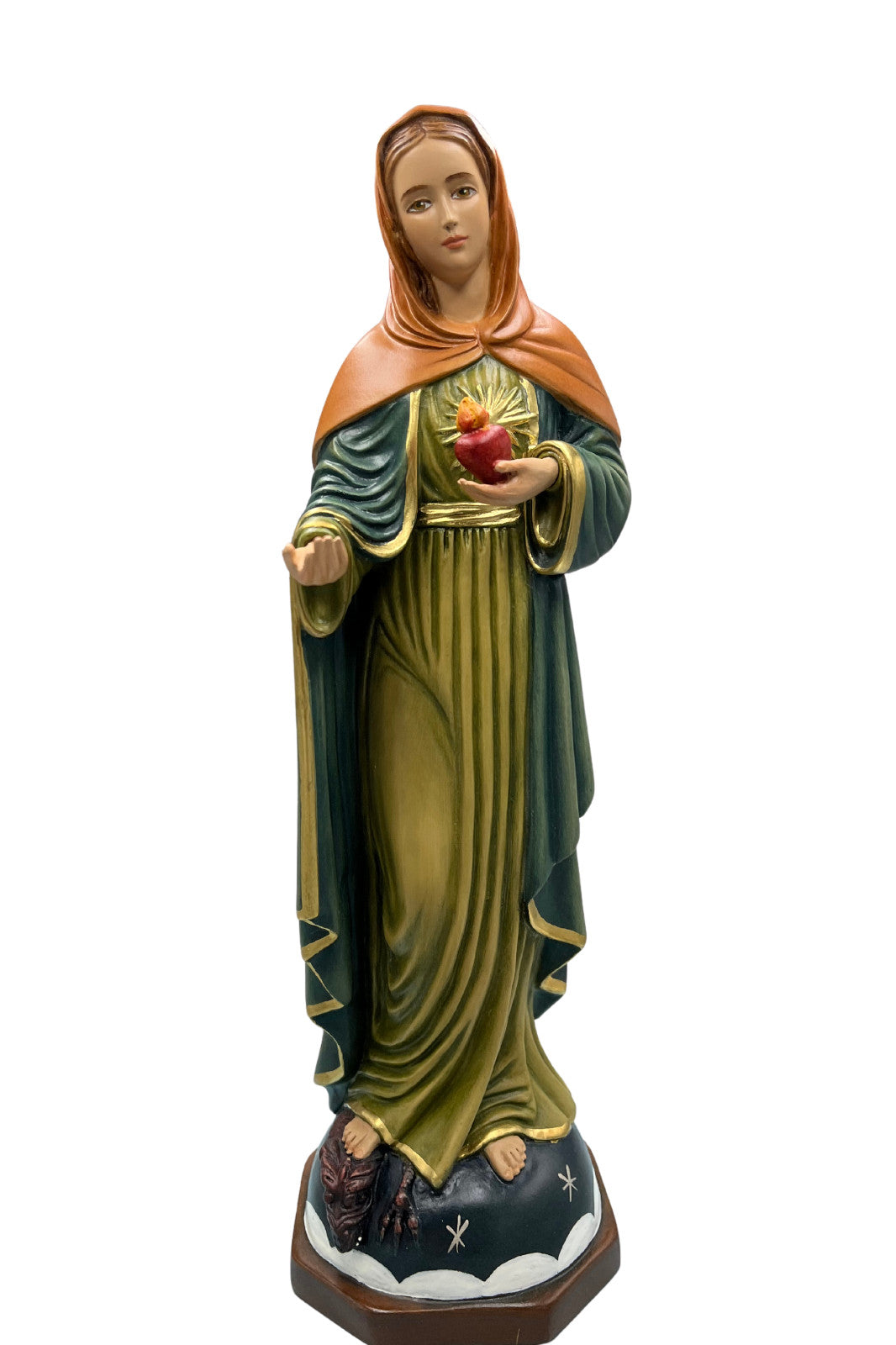12 inch Flame of Love Statue hand made in Colombia #F001 - Journeys of Faith