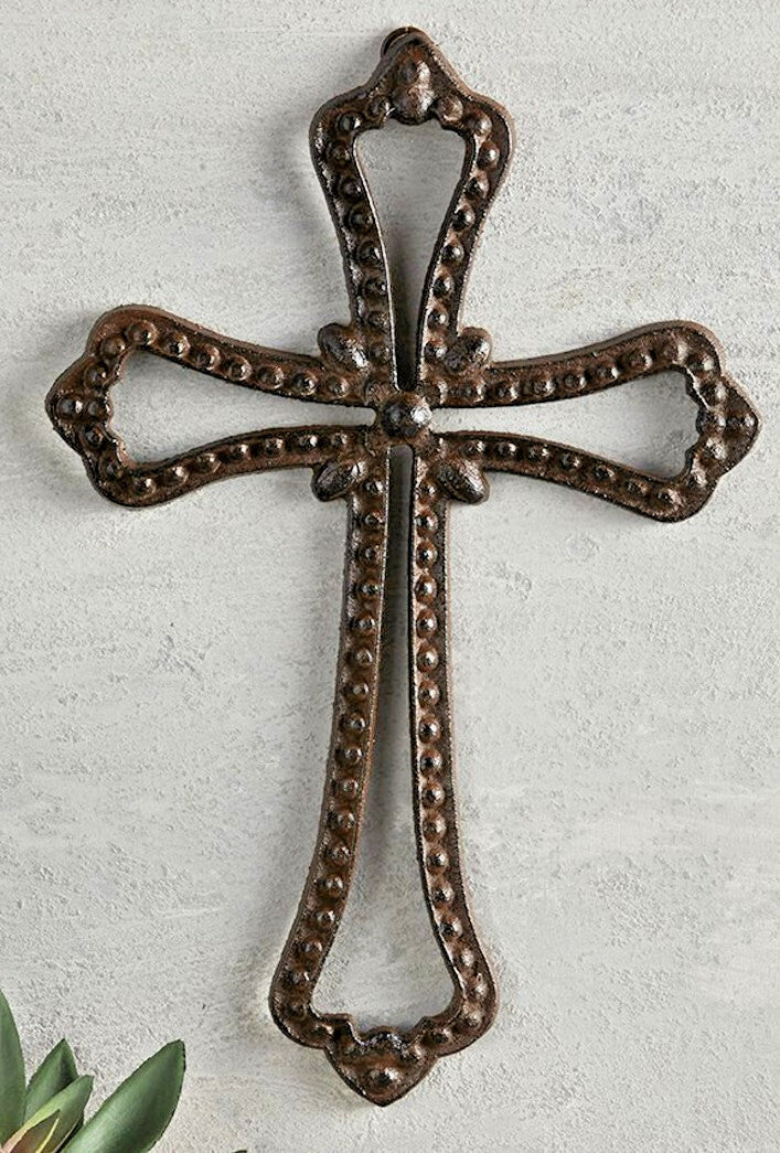 Cast Iron 12" Wall Cross, New #AB-263-2