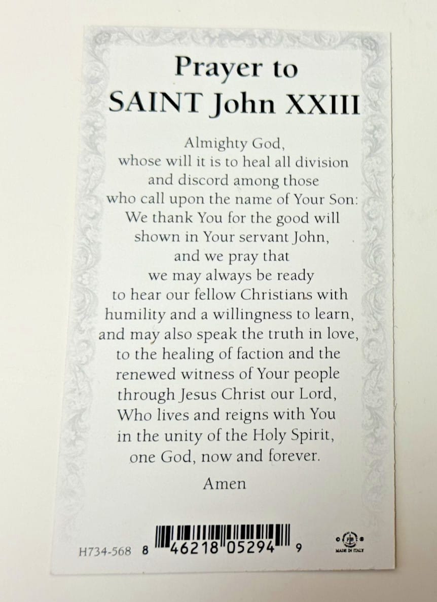 Pope Saint John XXIII 4" H Statue, Prayer Card + Bio, New #RM-57 Journeys of Faith Collectibles:Religion & Spirituality:Christianity:Statues & Figures