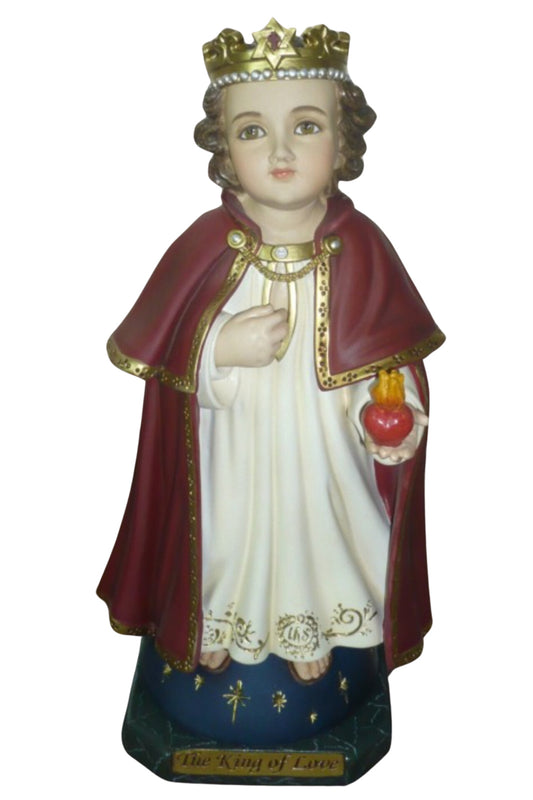 Divine  Child Jesus King of Love Statue 14", New from Colombia #F011