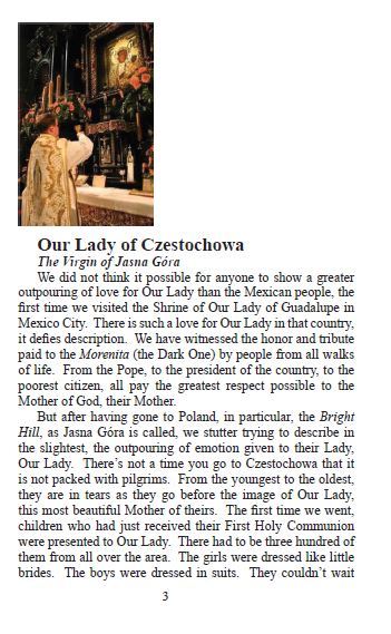 Our Lady of Czestochowa  Pamphlet/Minibook,by Bob and Penny Lord - Journeys of Faith