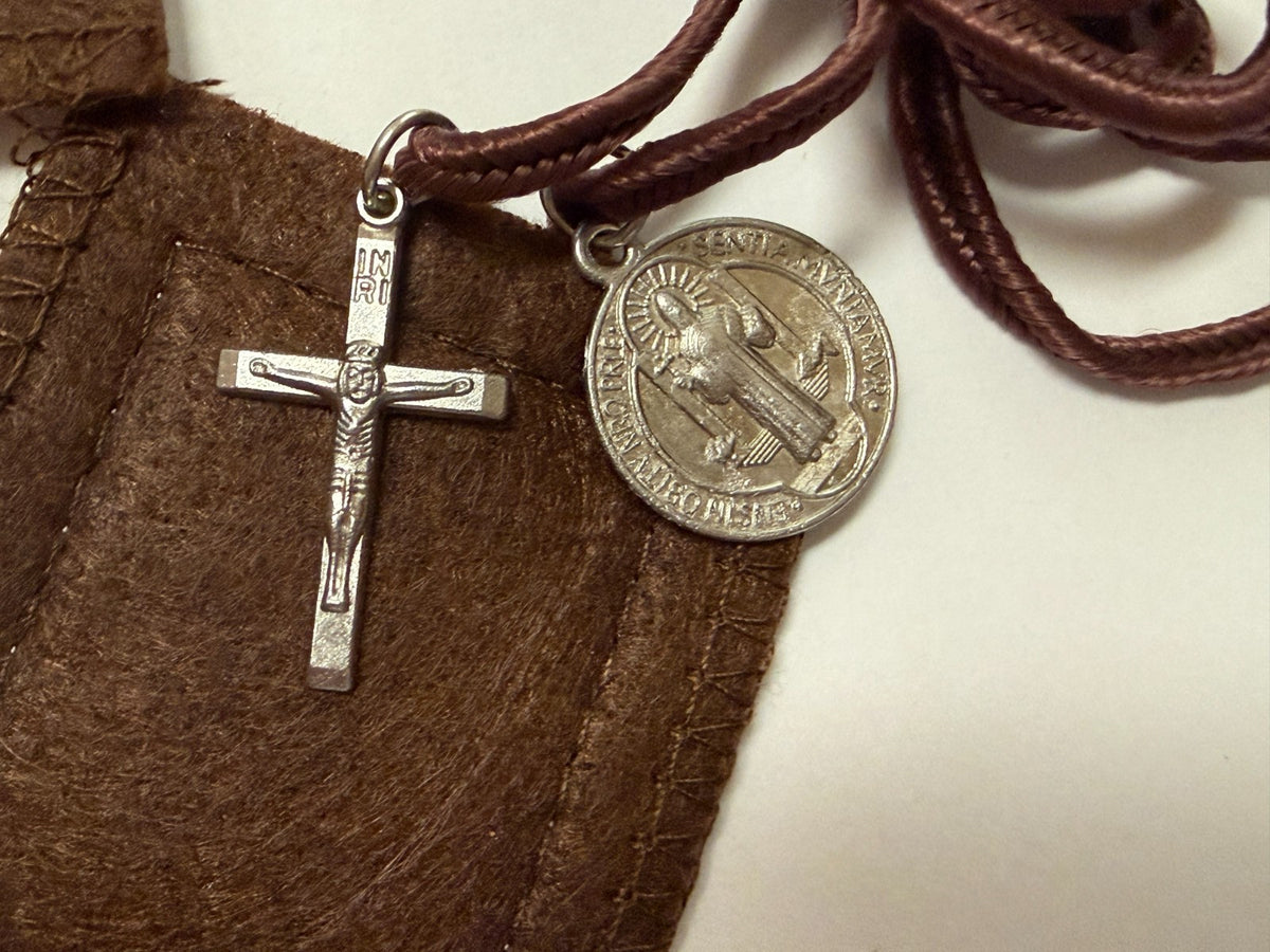 Saint Michael the Archangel. Brown Scapular, New #AB-443-R2
