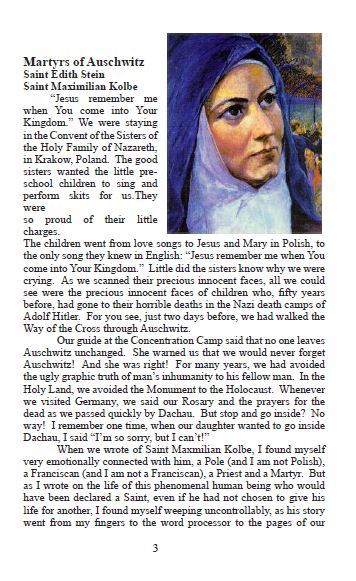 Saint Edith Stein Minibook,by Bob and Penny Lord - Journeys of Faith