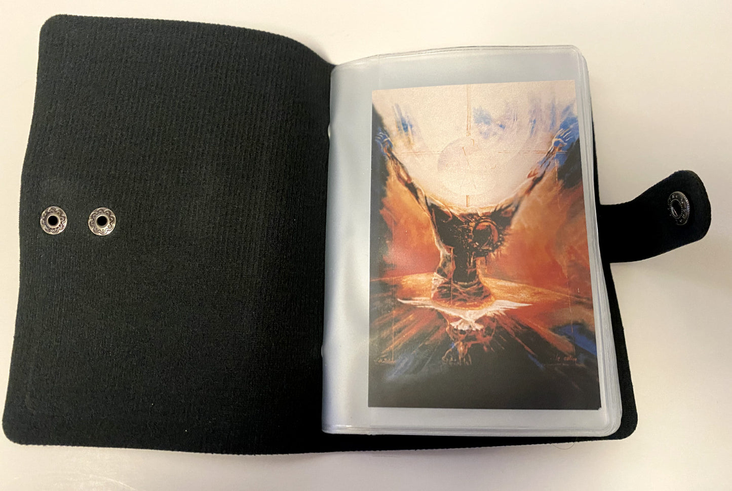 Holy Card Holder 5.25" Black Booklet, New - Journeys of Faith