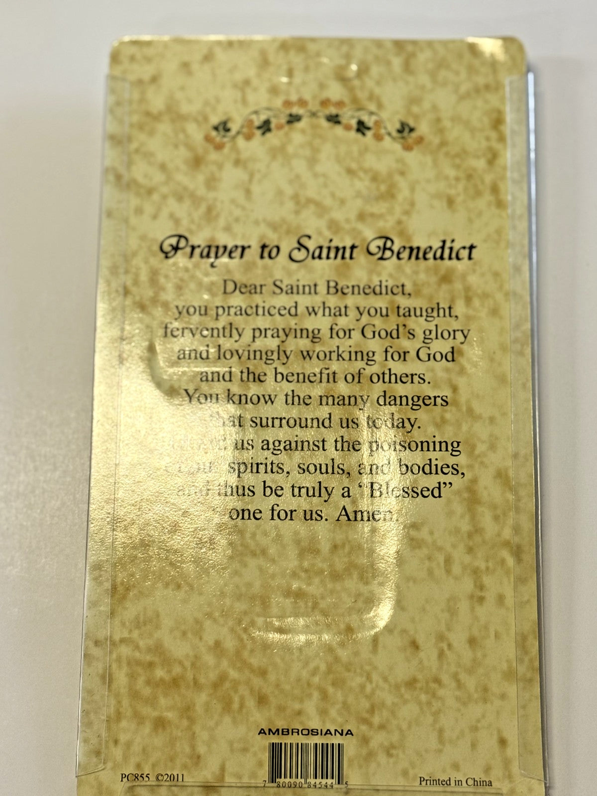Saint Benedict 5" Wood Cross, New #AB-271-R2 - Journeys of Faith