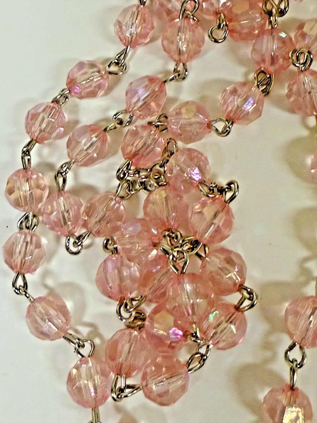 Pink Acrylic Faceted Rosary,  New Gftshp-67 - Journeys of Faith