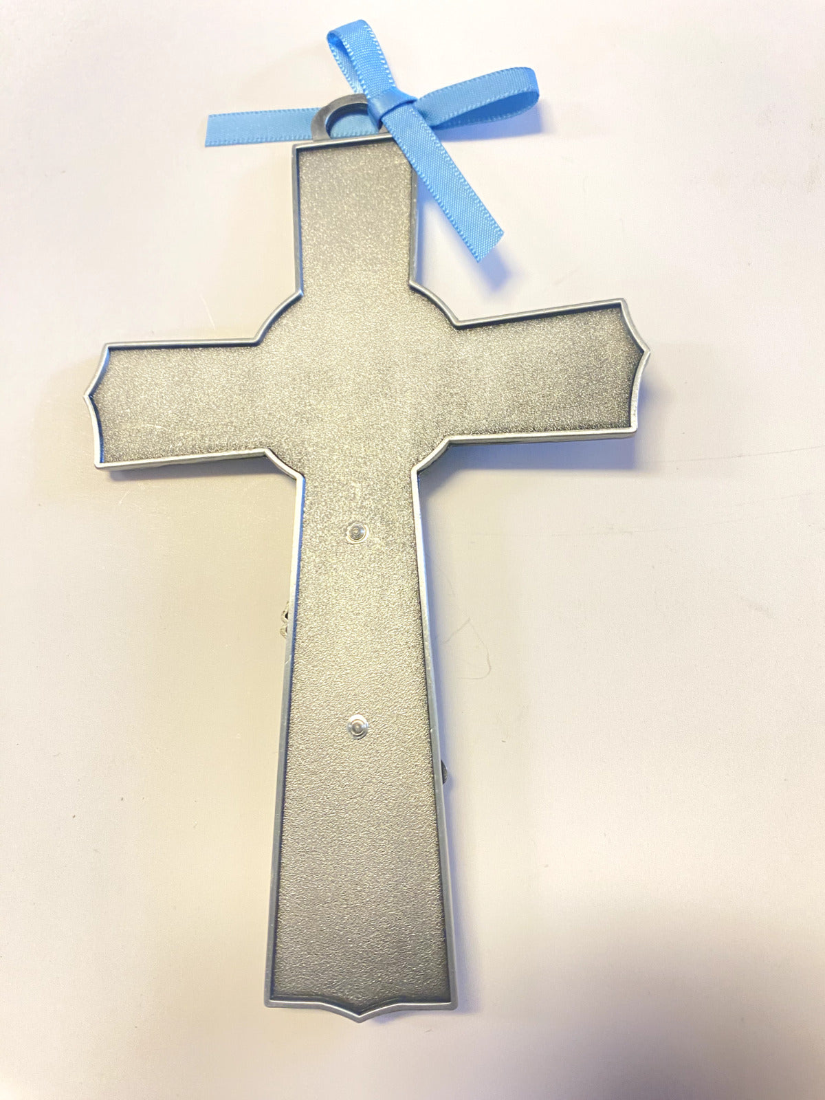 Boy's Blue Heart Crib Cross, New, #AB-161-3