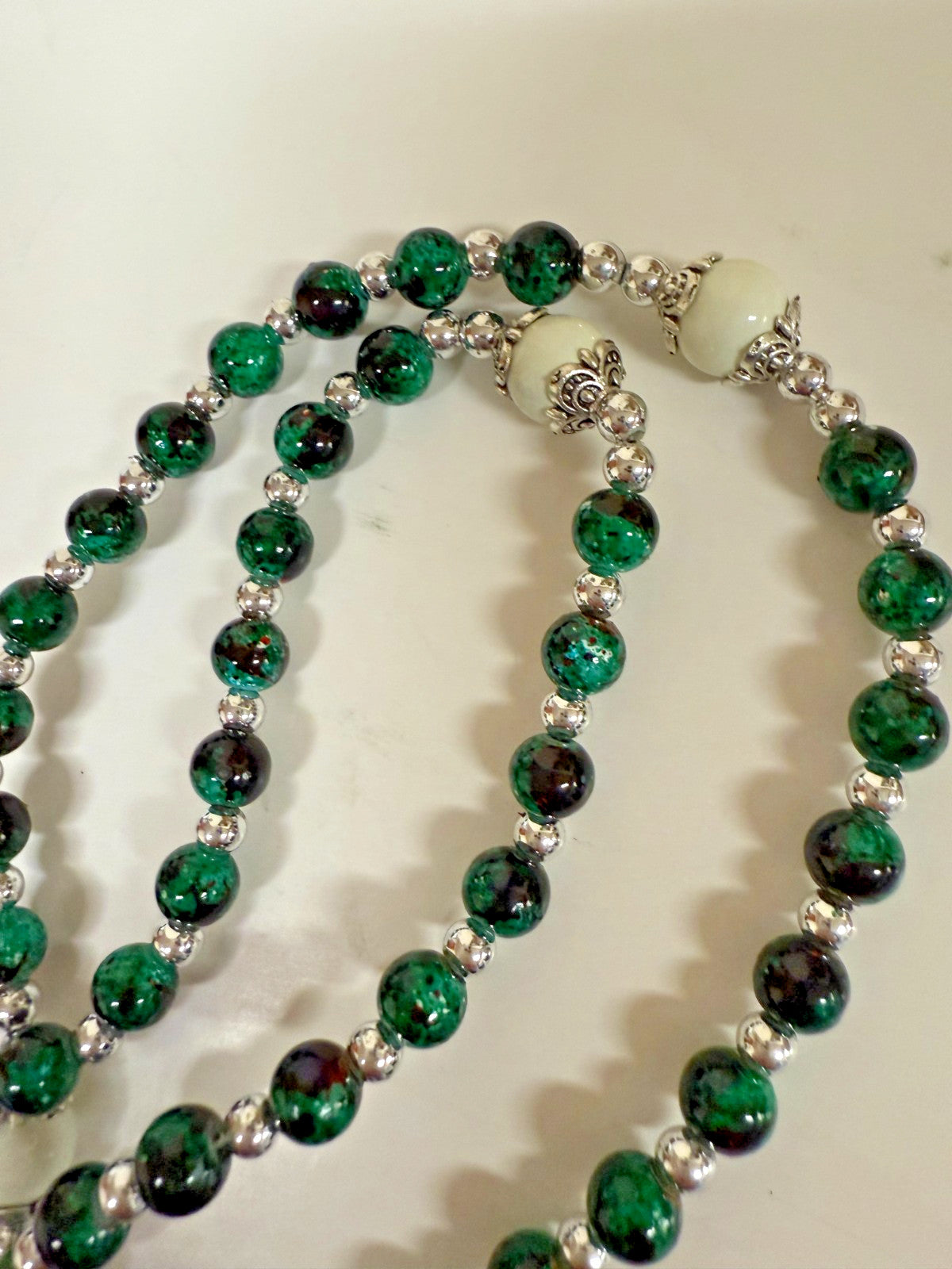 St Patrick Green Marbled Rosary,  New Gftshp-64 - Journeys of Faith