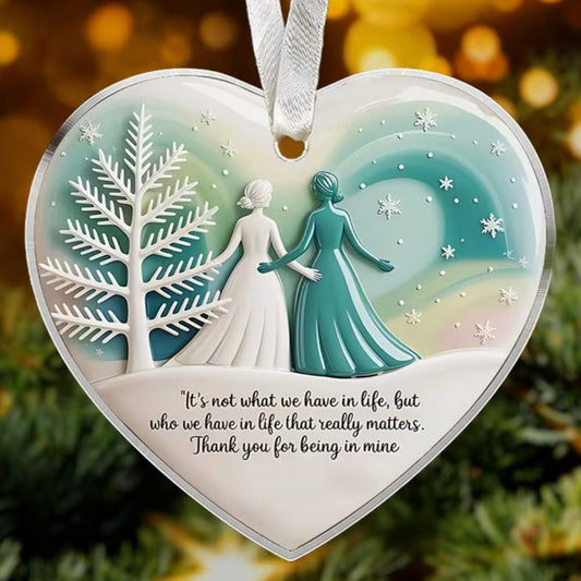 Heart Shape Acrylic Friendship Ornament, New #Gftshp-255