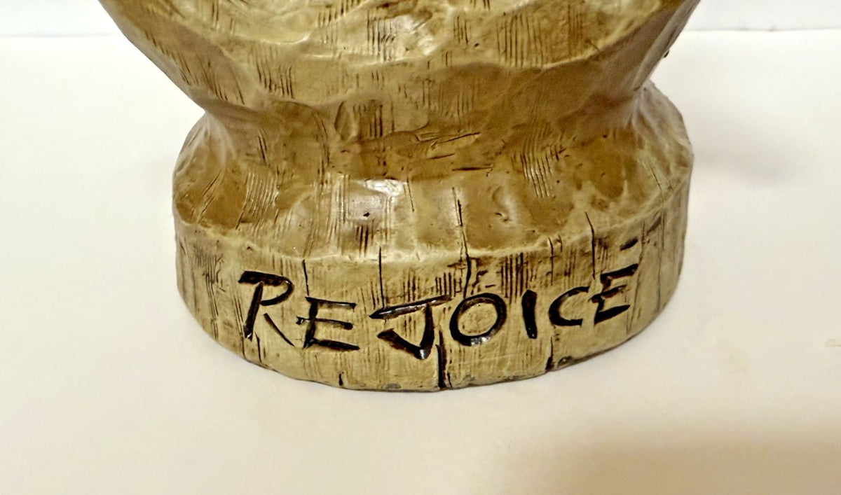 Nativity Tree "Rejoice" 16.5-inch holiday collectible featuring nativity scene with figures and decorative elements.