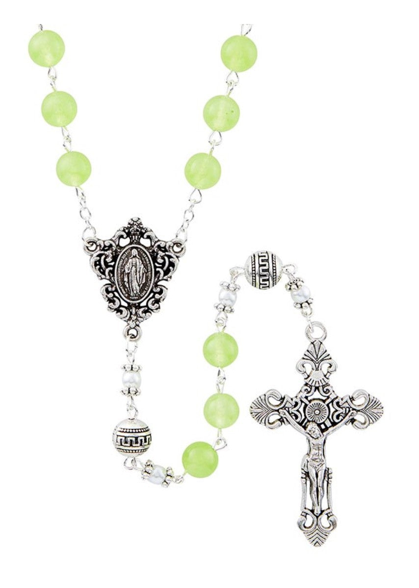 Seafoam Green Rosary,  New Gftshp-65 - Journeys of Faith