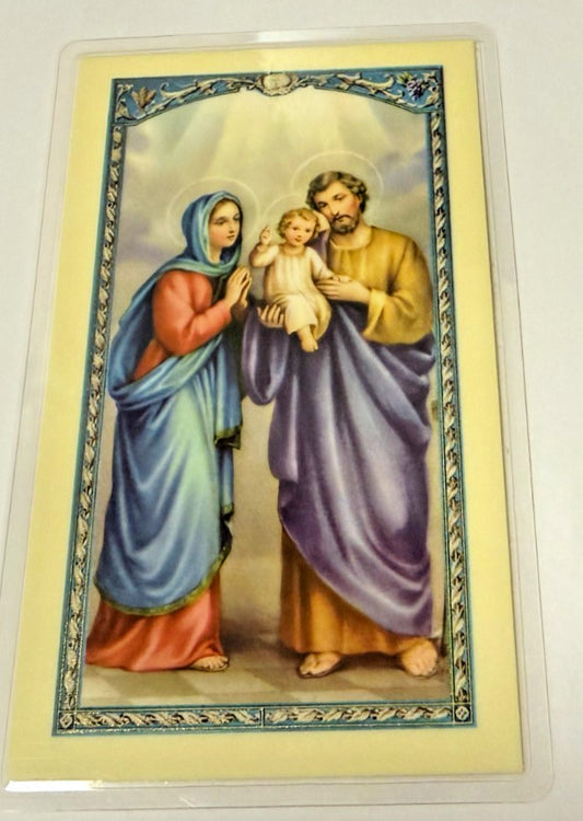 Holy Family "Parents Creed" Laminated Card   New #PCL-51