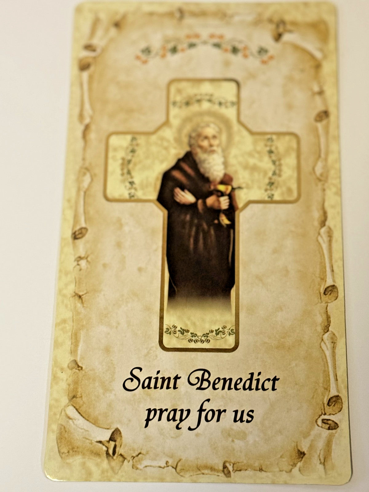 Saint Benedict 5" Wood Cross, New #AB-271-R2 - Journeys of Faith