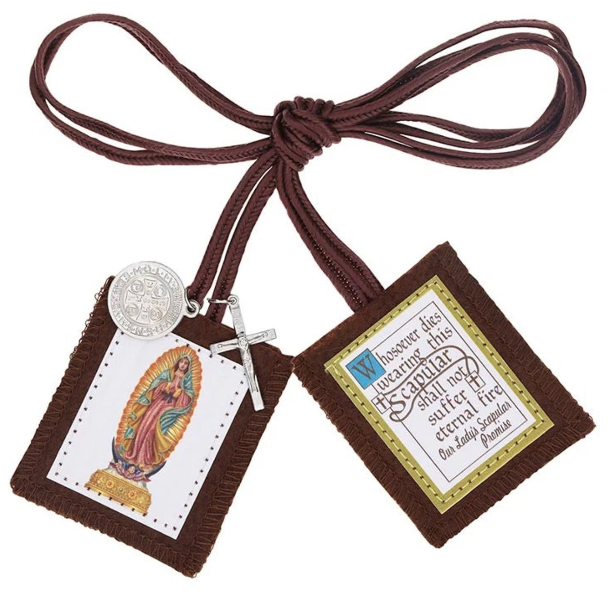 Our Lady of Guadalupe Brown Scapular, New #AB-444-R2