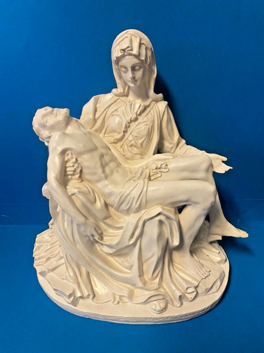 Pieta Stone Finish Statue, 4" New #AB-156