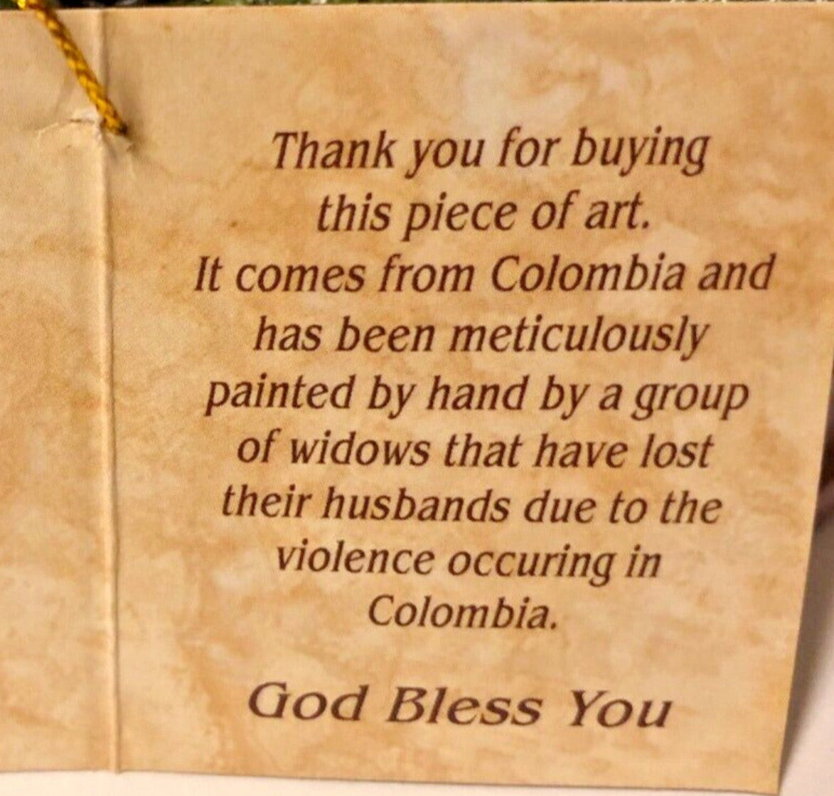 Saint Lucy Hand Painted 8" Statue, New From Colombia #L015 /931 - Journeys of Faith