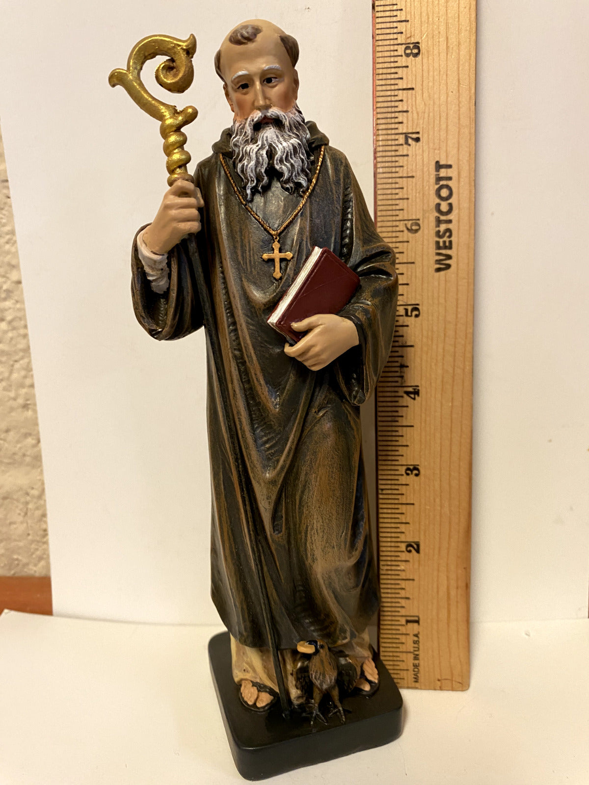 Saint Benedict 8" Staue, New - Bob and Penny Lord