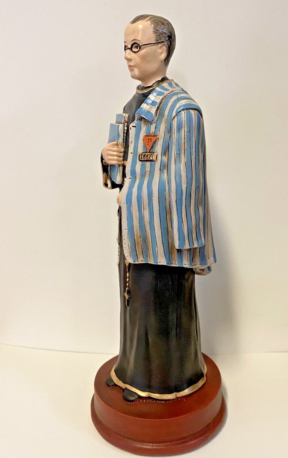 Saint Maximilian Kolbe 8.5" Statue Hand Painted Colombia Resin Plaster Mix Bob and Penny Lord Journeys of Faith Collectibles:Religion & Spirituality:Christianity:Statues & Figures