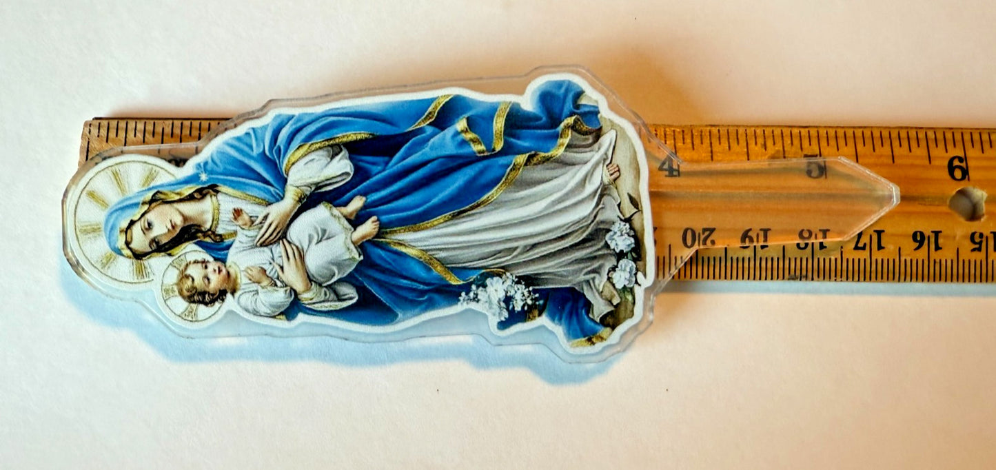 Blessed Mother with child Acrylic Garden Stake, New #ALM-030-R2