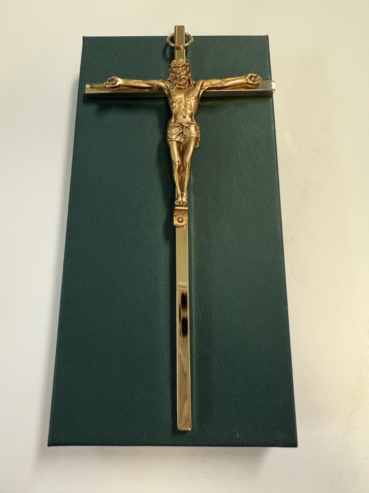 7" Gold Plated  with Antique Gold  Wall Crucifix, New #AB-347-R2 - Journeys of Faith