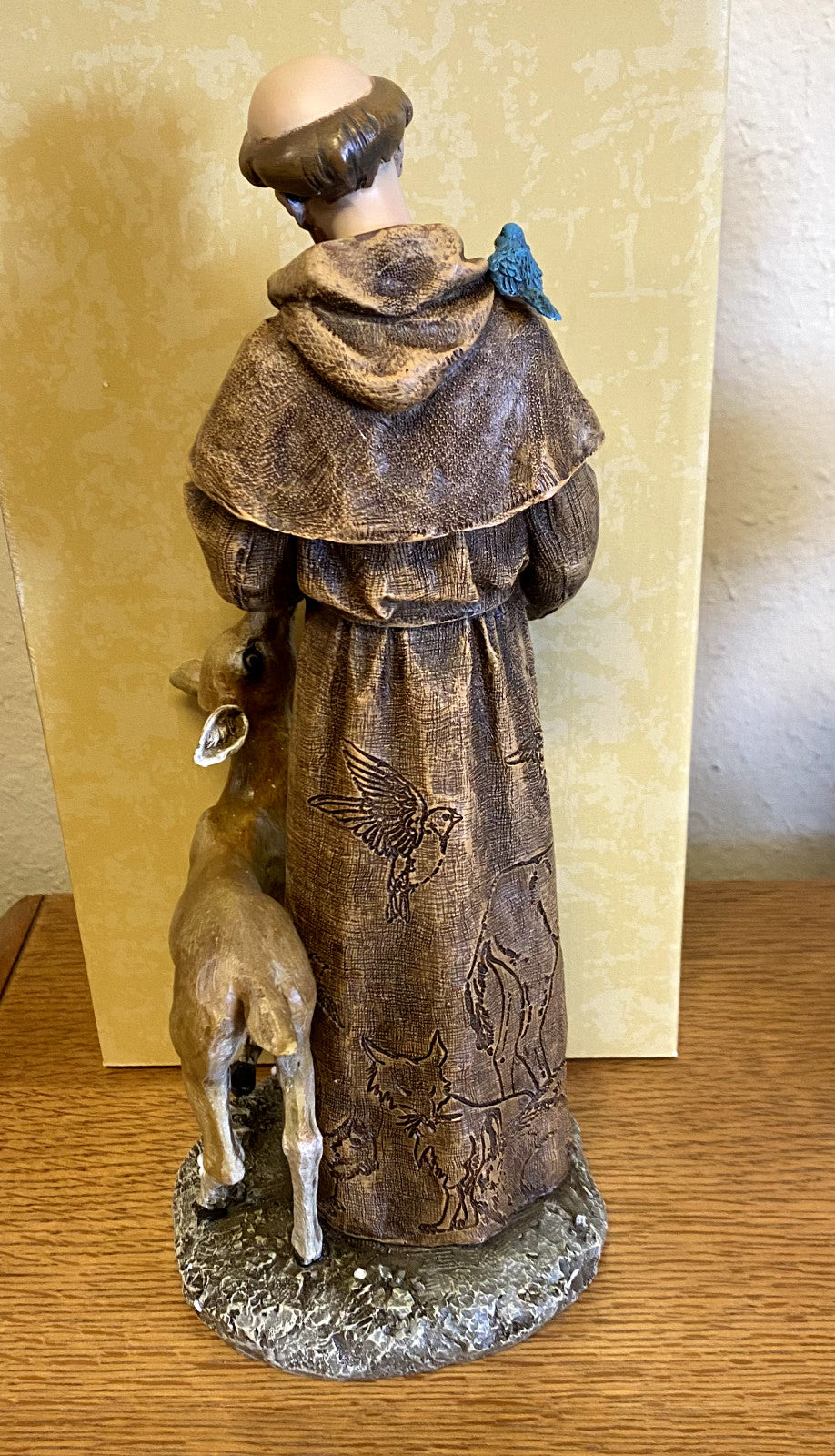 Saint Francis of Assisi 12 Inch Resin Statue with Prayer Inscription