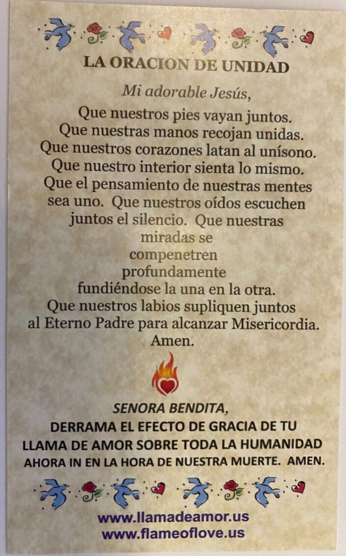 La Flama de Amor del Inmaculado Corazon de Maria, Oración en Español - Journeys of Faith
