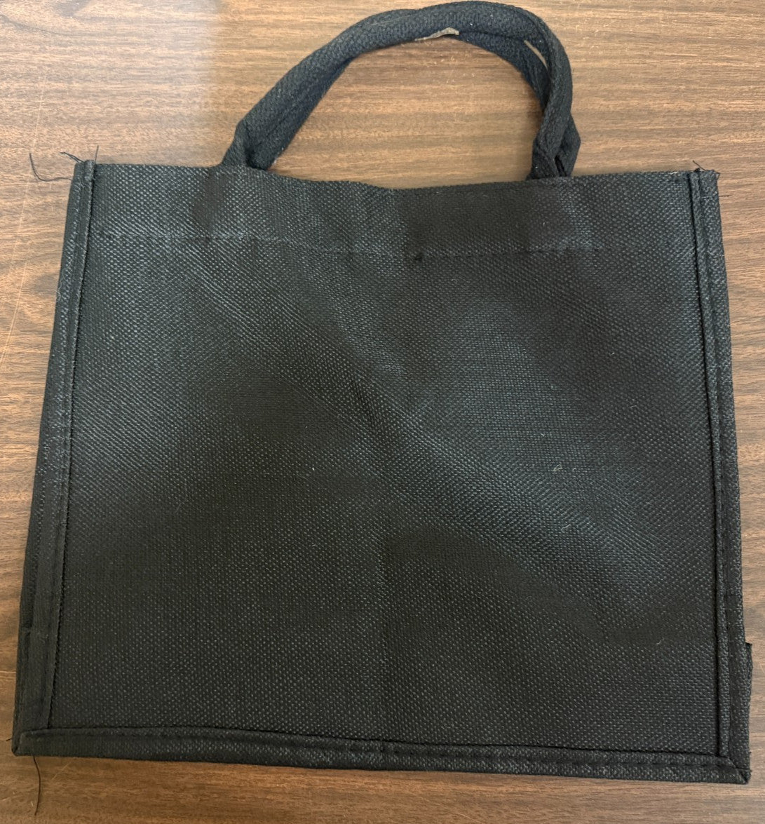 Black 2 pc Tote Bag, with a floral butterfly and cross, print, New #Gftshp-226