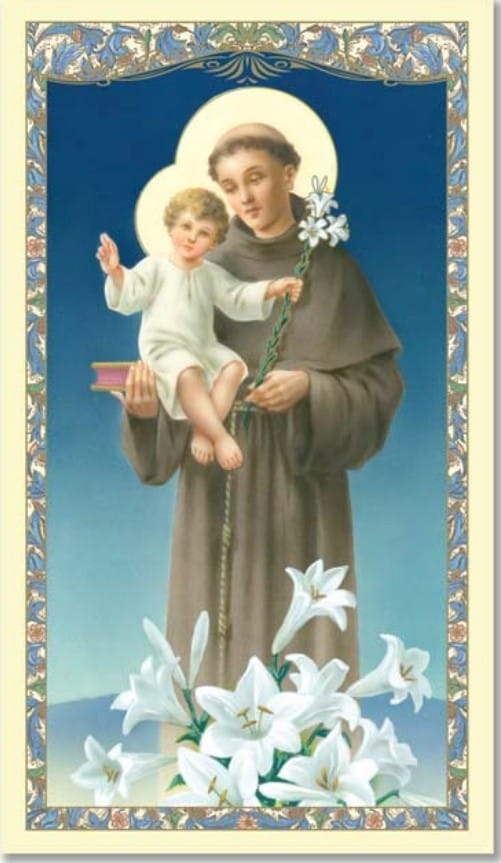 Saint Anthony of Padua" Prayer to Recover Lost Things" Laminated New #PCL-61 Journeys of Faith Collectibles:Religion & Spirituality:Christianity:Holy Cards