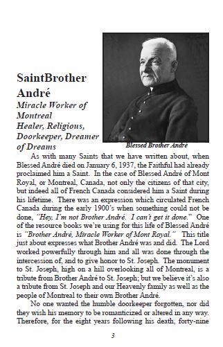 Saint Brother Andre Pamphlet/Minibook, by Bob and Penny Lord, New - Journeys of Faith