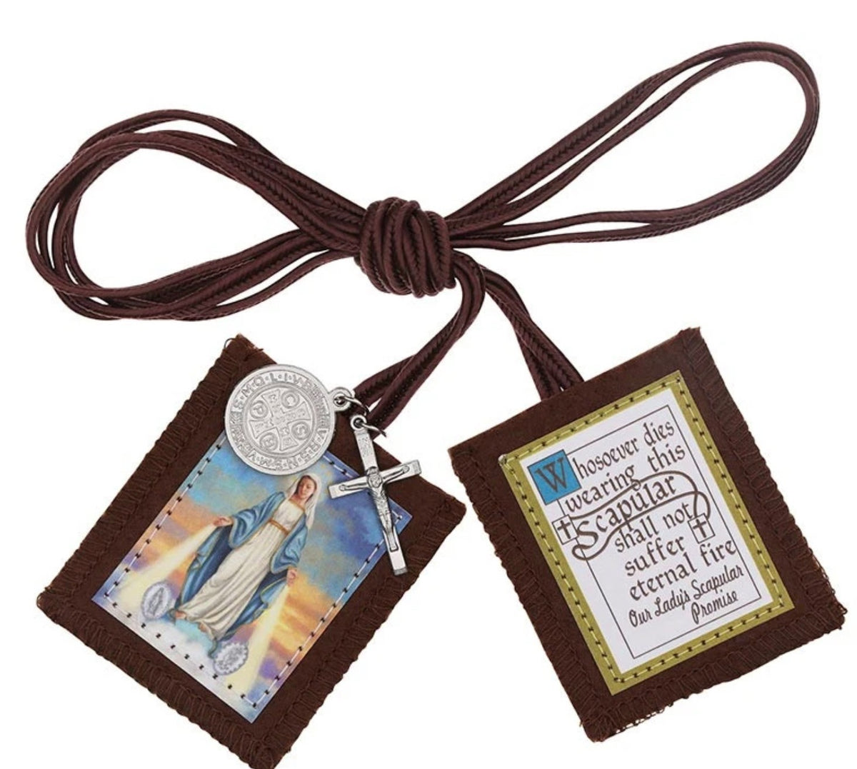 Our Lady of Grace Brown Scapular, New #AB-442-R2