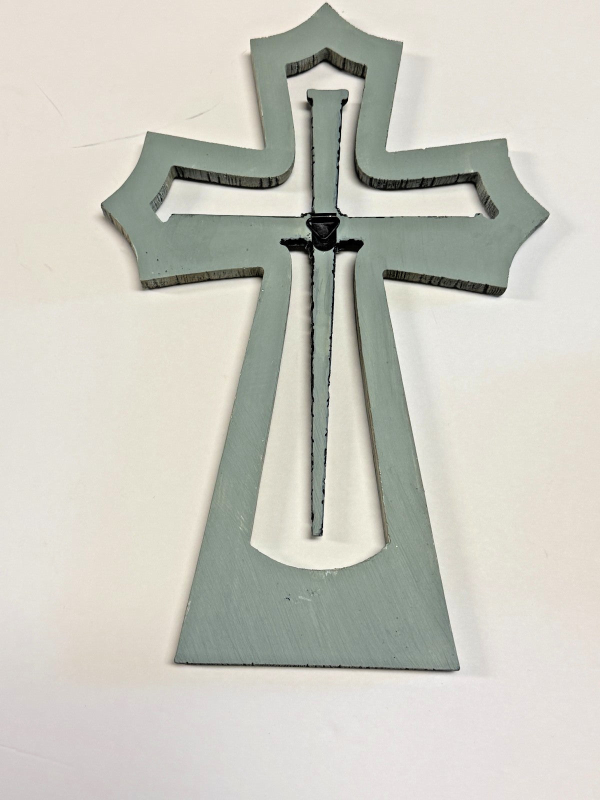 Layered Cross, Titled "Cross of  Nails",  10" New # AB-093