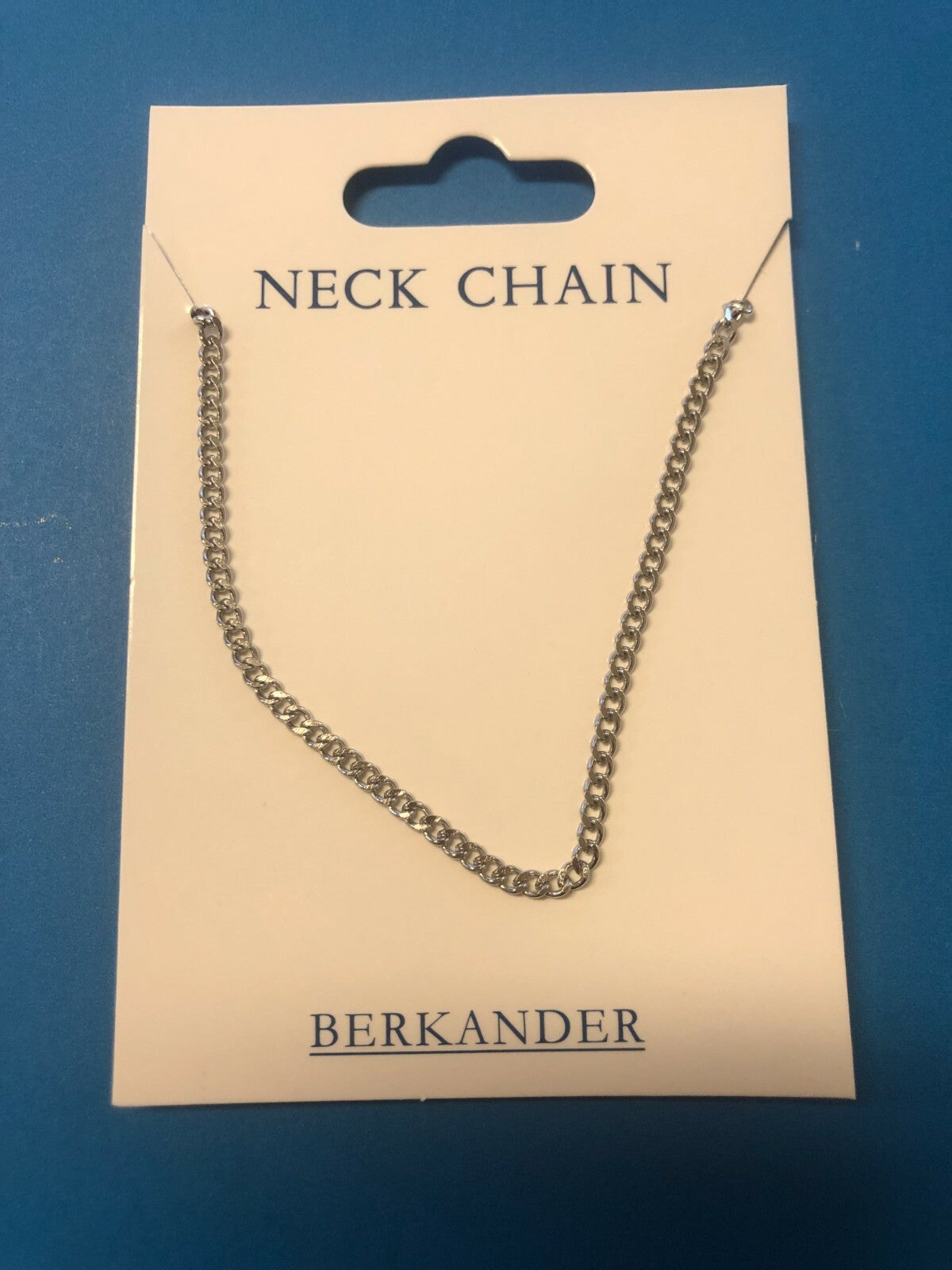 Berkander 24-inch curb endless stainless steel chain necklace, fashion jewelry accessory with a polished finish.