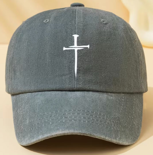Cross Dark Gray Unisex Baseball Cap, New #Gftshp-285 - Journeys of Faith