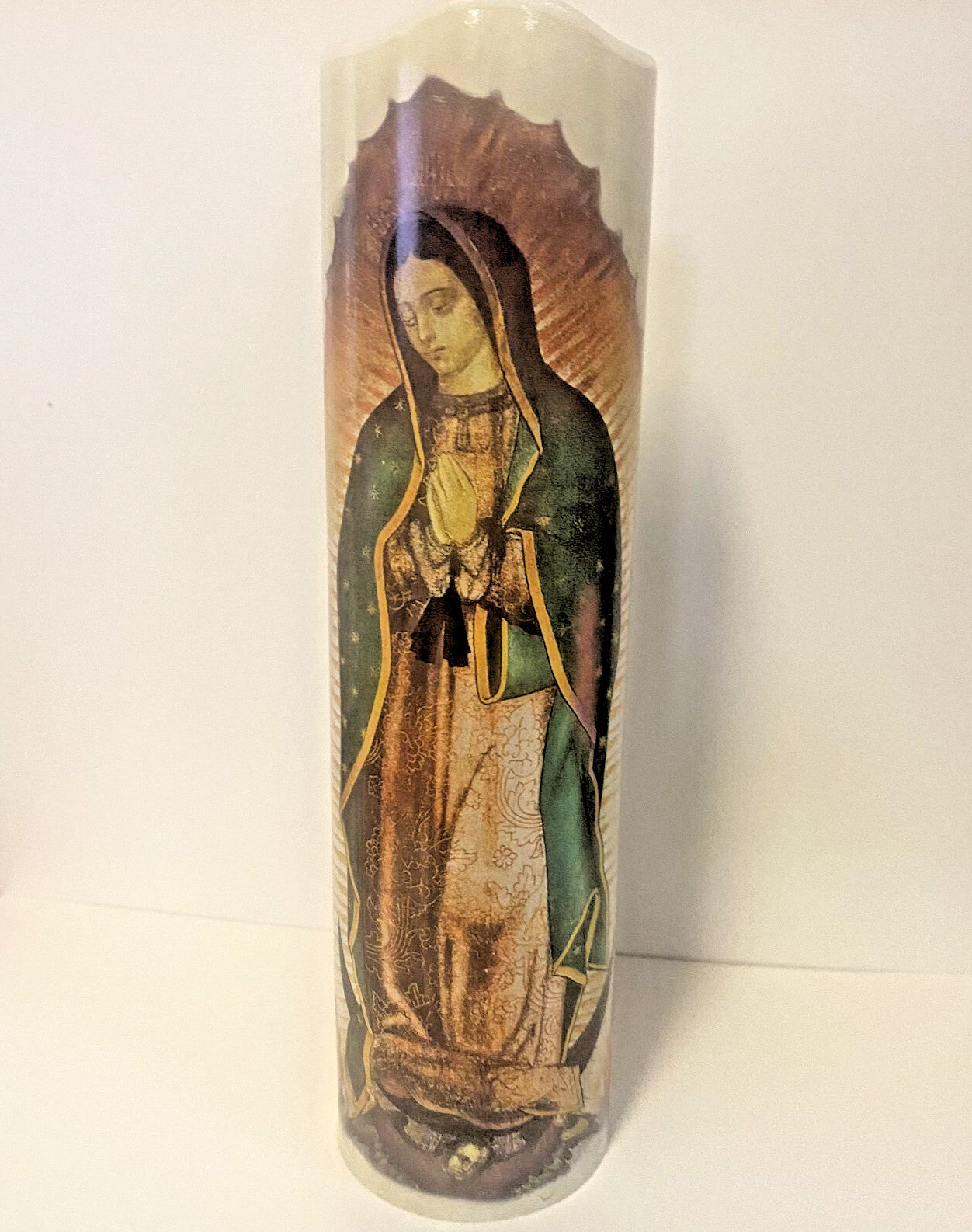 Our Lady of Guadalupe LED 8" Devotional Candle, New #AB-347-R2 - Journeys of Faith