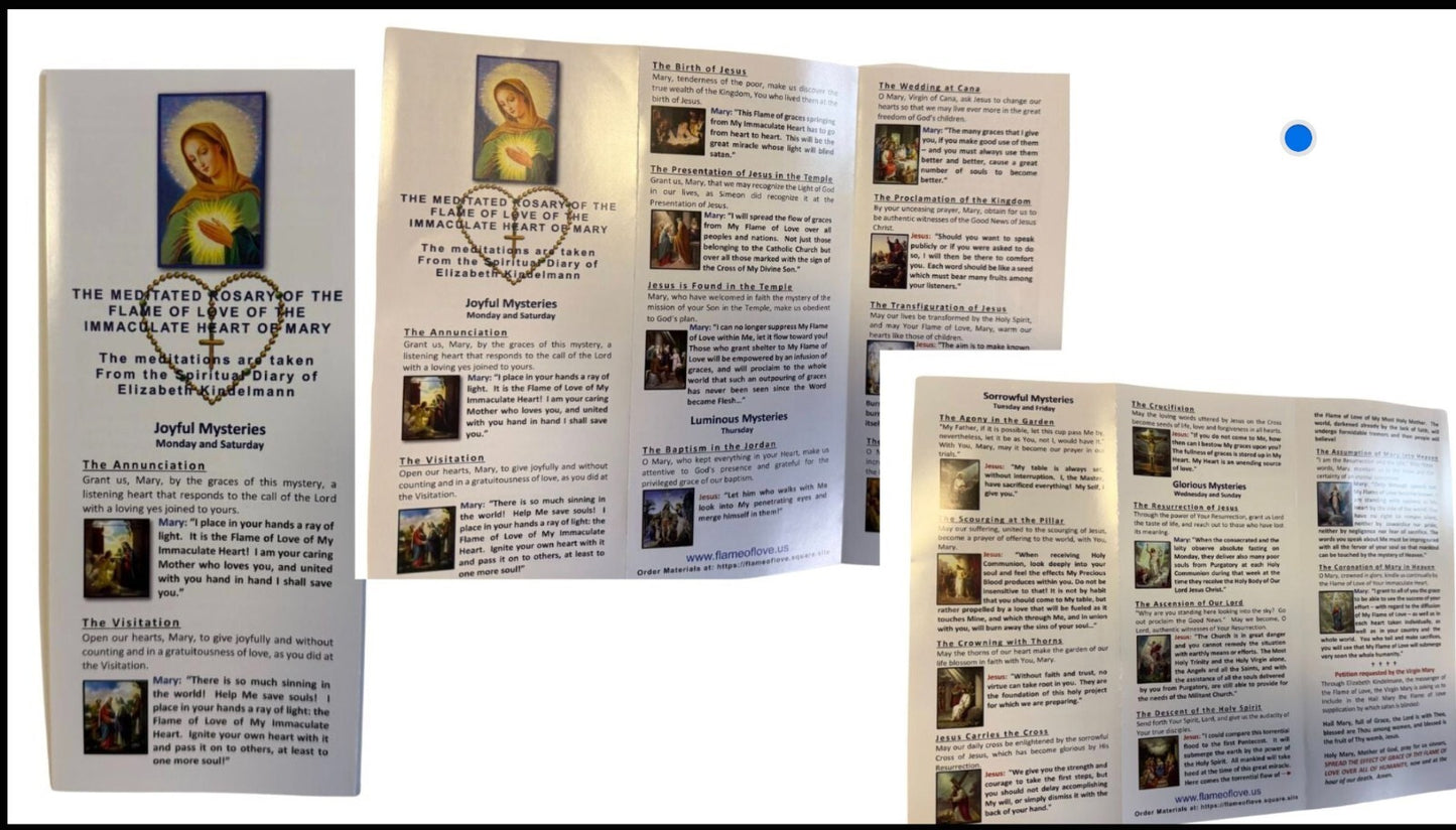 The Meditated Rosary of the Flame of Love of the Immaculate Heart of Mary,New - Journeys of Faith