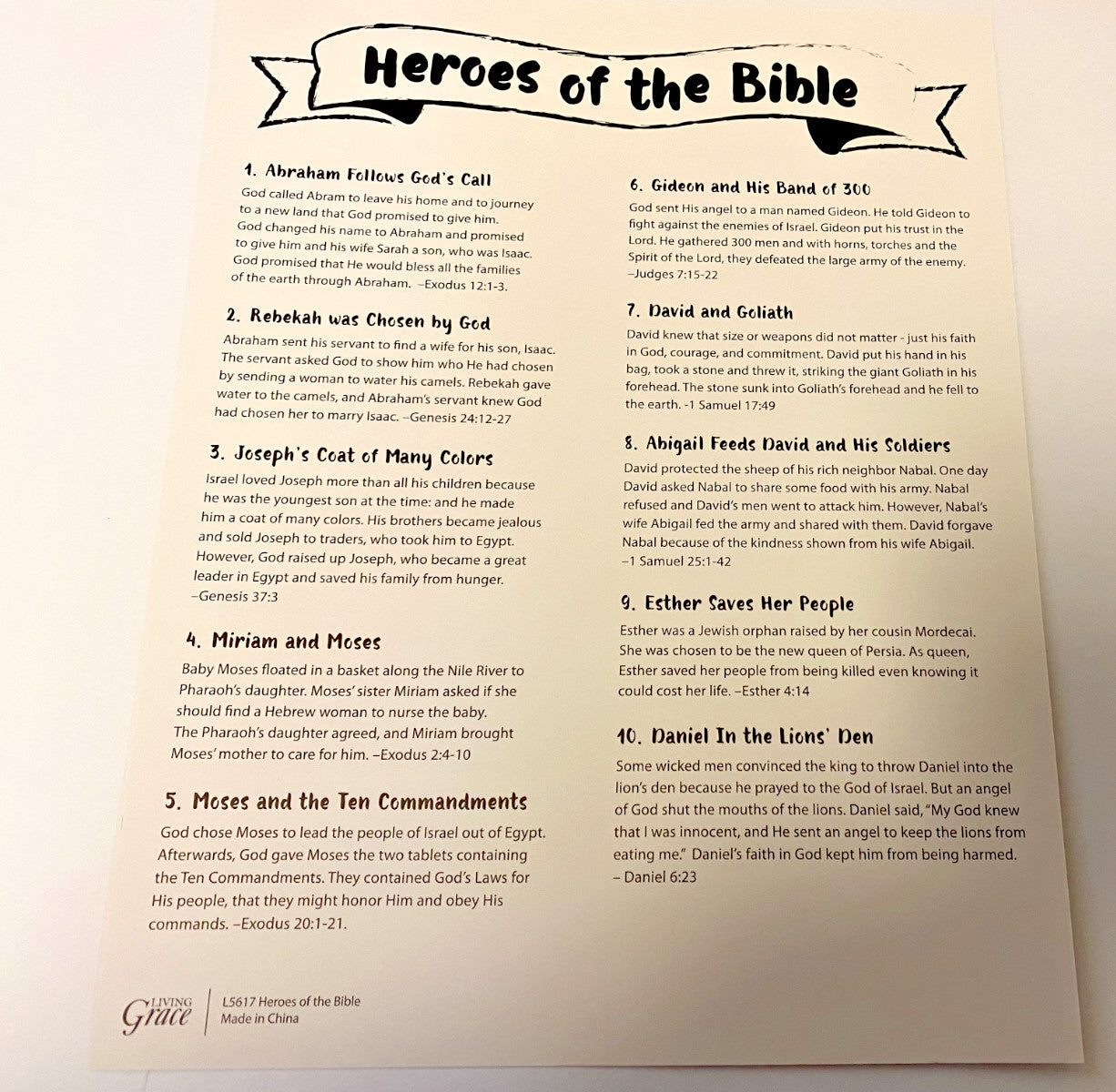 Children's Heroes of the Bible Stickers New #AB-062-4 - Journeys of Faith