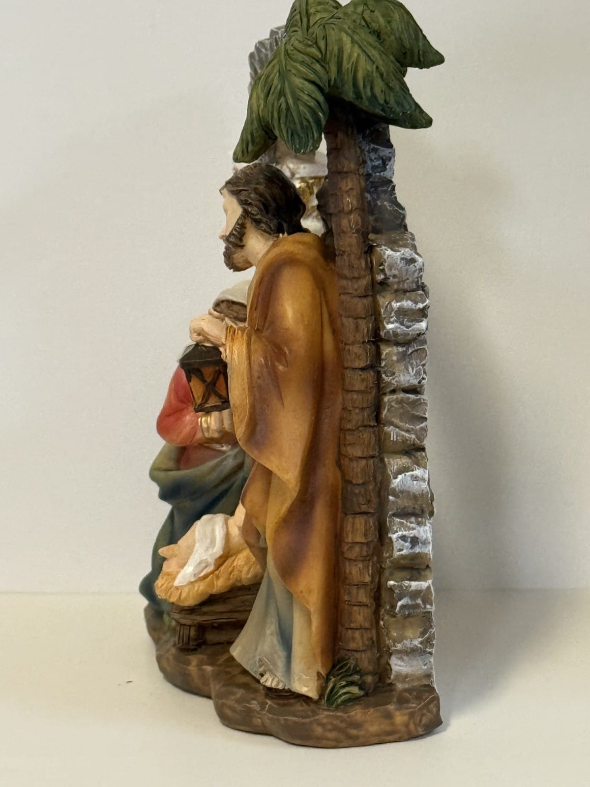 Journeys of Faith Arch Nativity Scene figurine, Christian collectible with detailed religious design on ceramic plate or plaque.