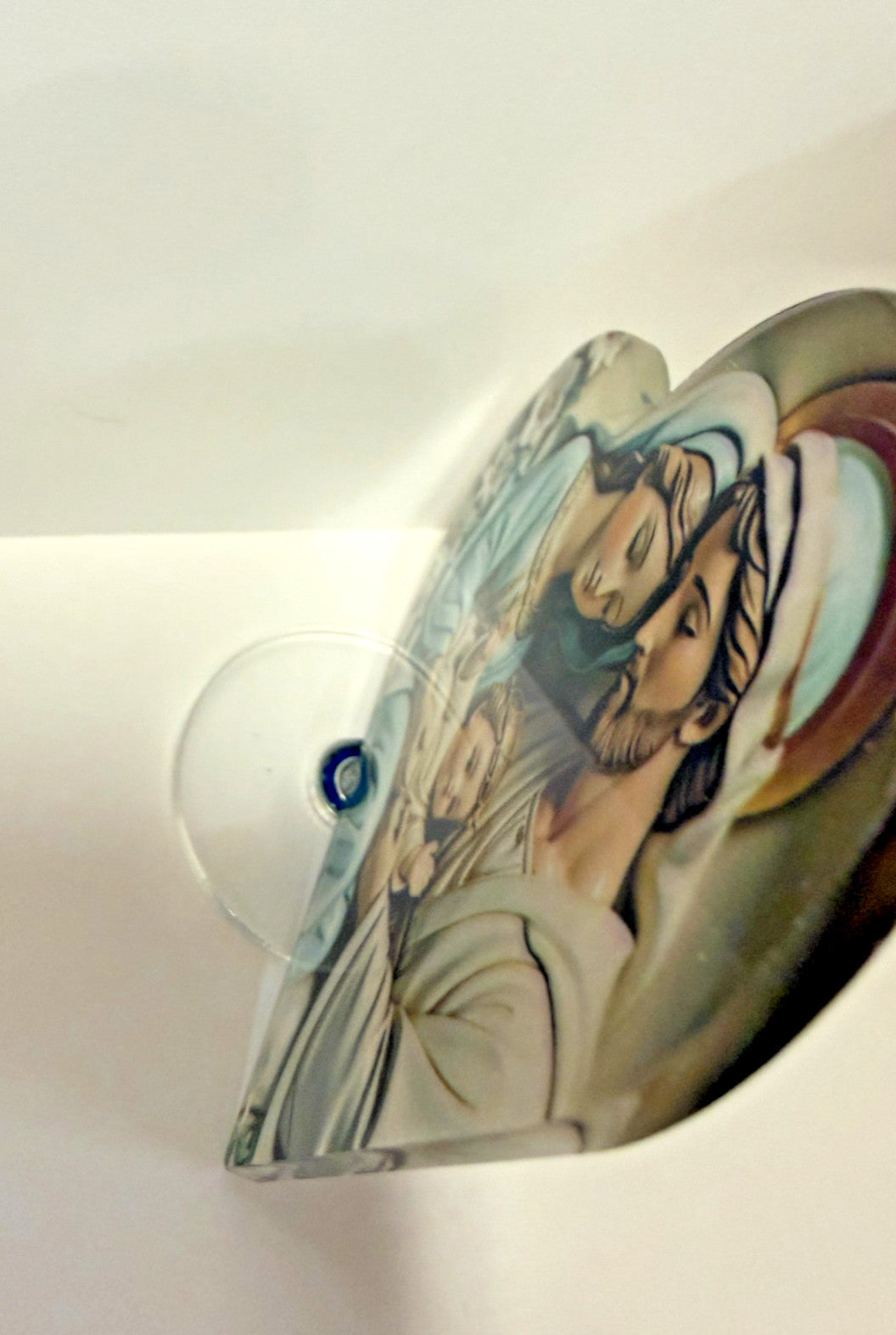 Holy Family Small Heart Acrylic Image, New #Gftshp-240
