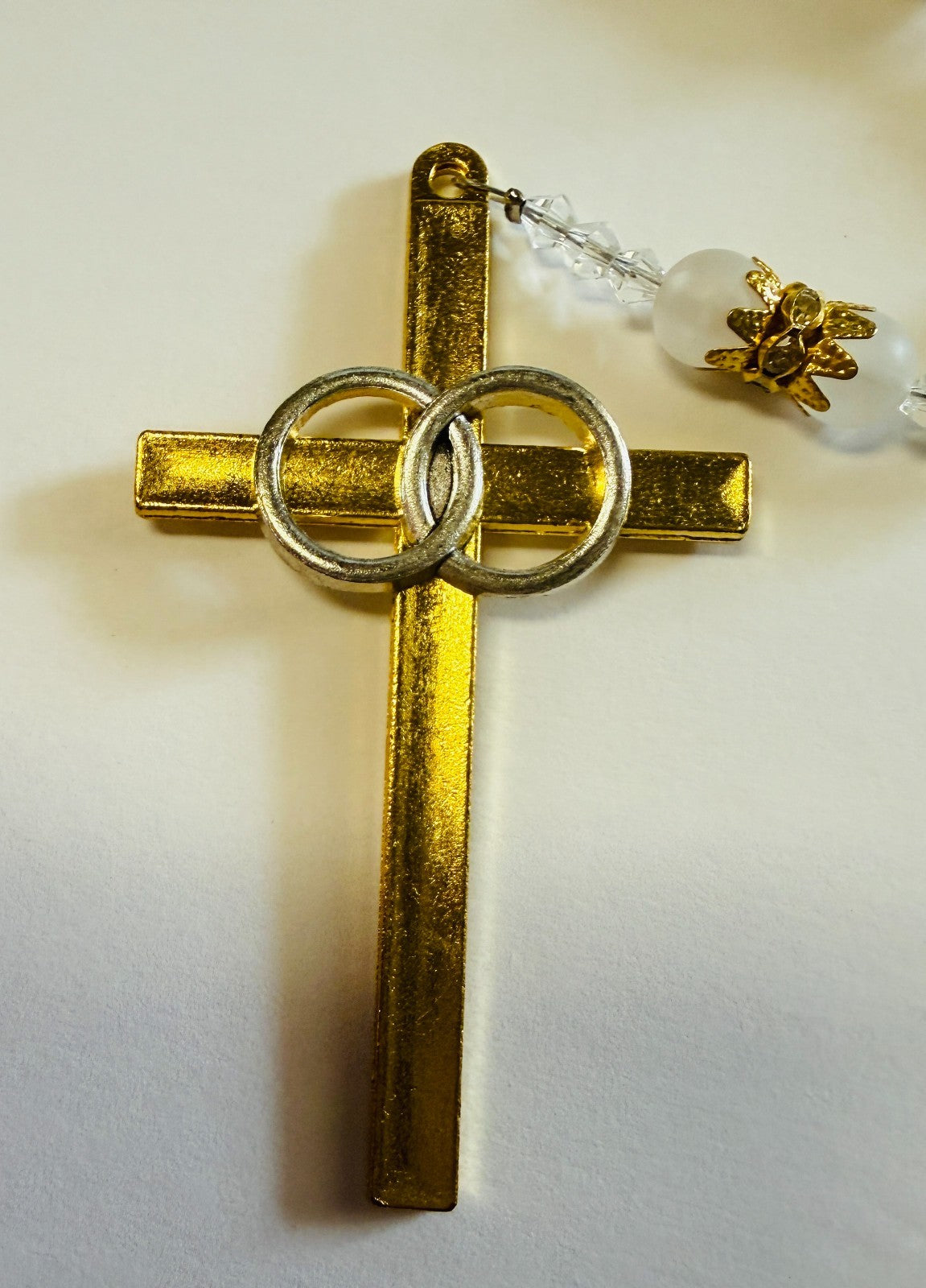 Wedding Rosary/Lazo Matrimonial, White + Two Tone, New, #Gftshp-288 - Journeys of Faith