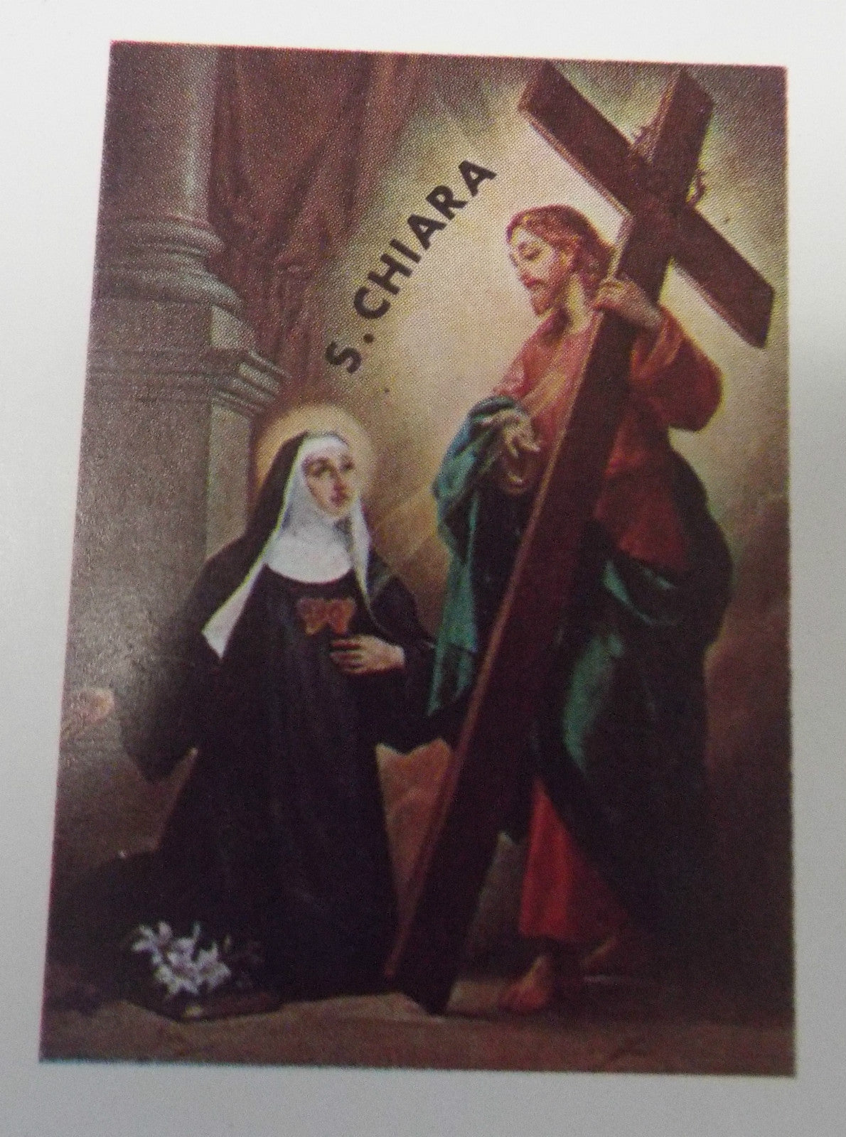 Saint Clare of Montefalco print by Bob and Penny Lord, religious Christian artwork on paper, featuring her portrait and spiritual imagery.