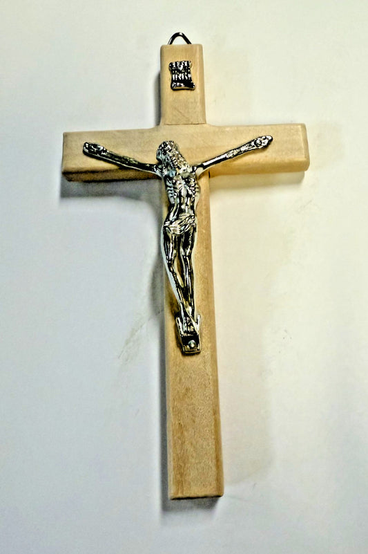 6" Natural Wood Crucifix, New #AB-366-R2 - Journeys of Faith