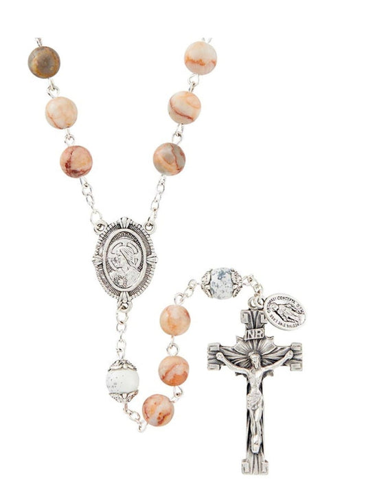 Orange Howlite Stone Beads Rosary, New #Gftshp-57 Journeys of Faith Collectibles:Religion & Spirituality:Christianity:Rosaries