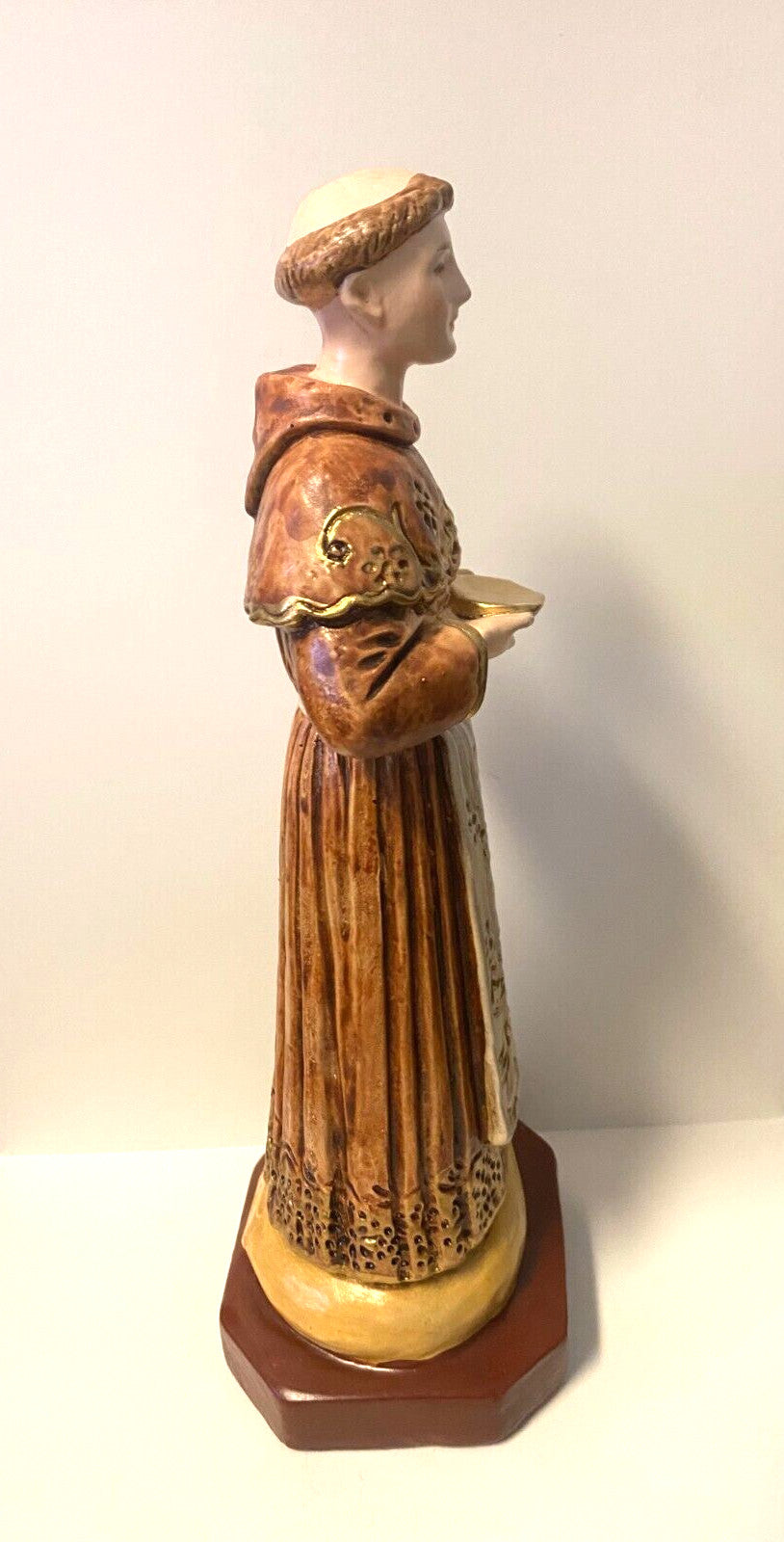 Saint Paschal Baylon 9" hand painted  Statue, New from Colombia #L028