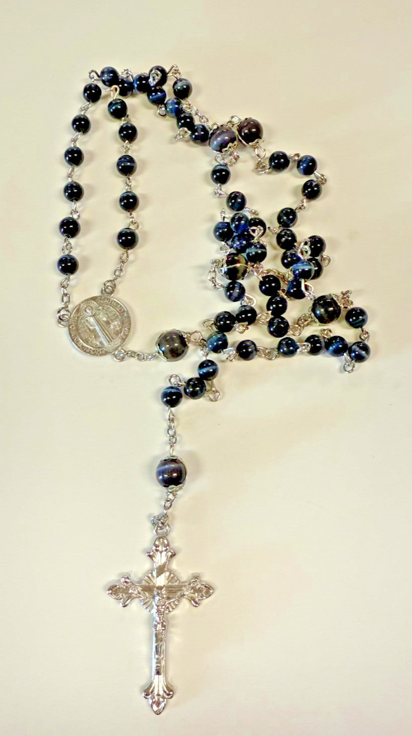 Saint Benedict Wire Wrapped Rosary,  New #Gftshp-59 - Journeys of Faith