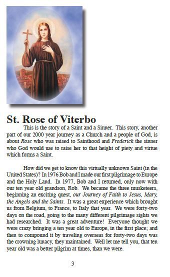 Saint Rose of Viterbo Pamphlet/Minibook, by Bob and Penny Lord - Journeys of Faith