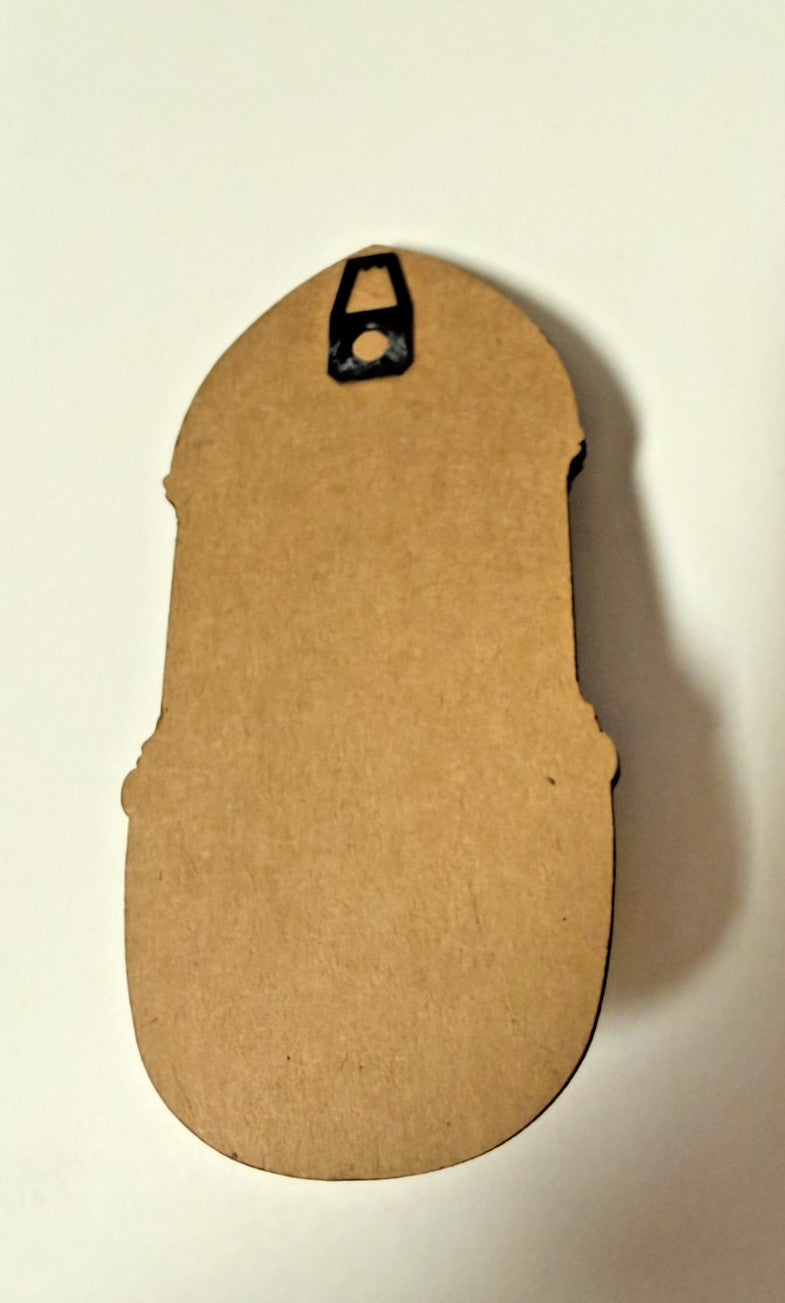Our Lady of Guadalupe Laser Wood Holy Water  5" Font, New #Gftshp-193