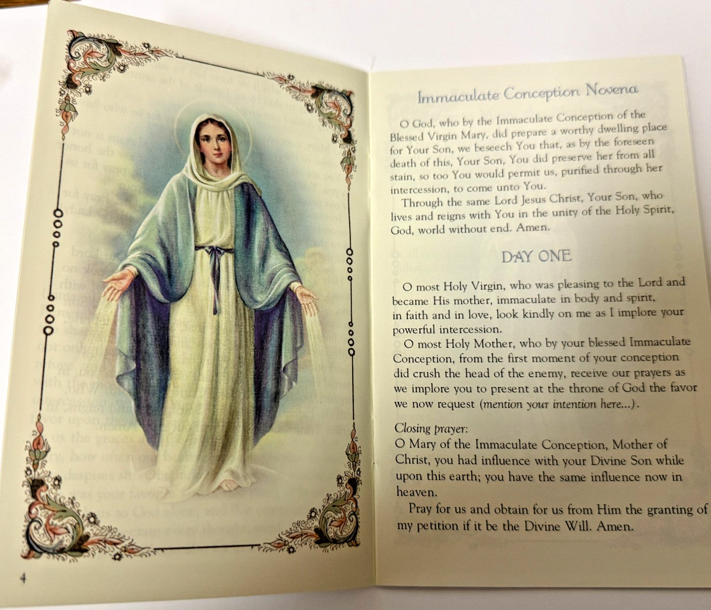 Immaculate Conception  Novena, New #NO-02