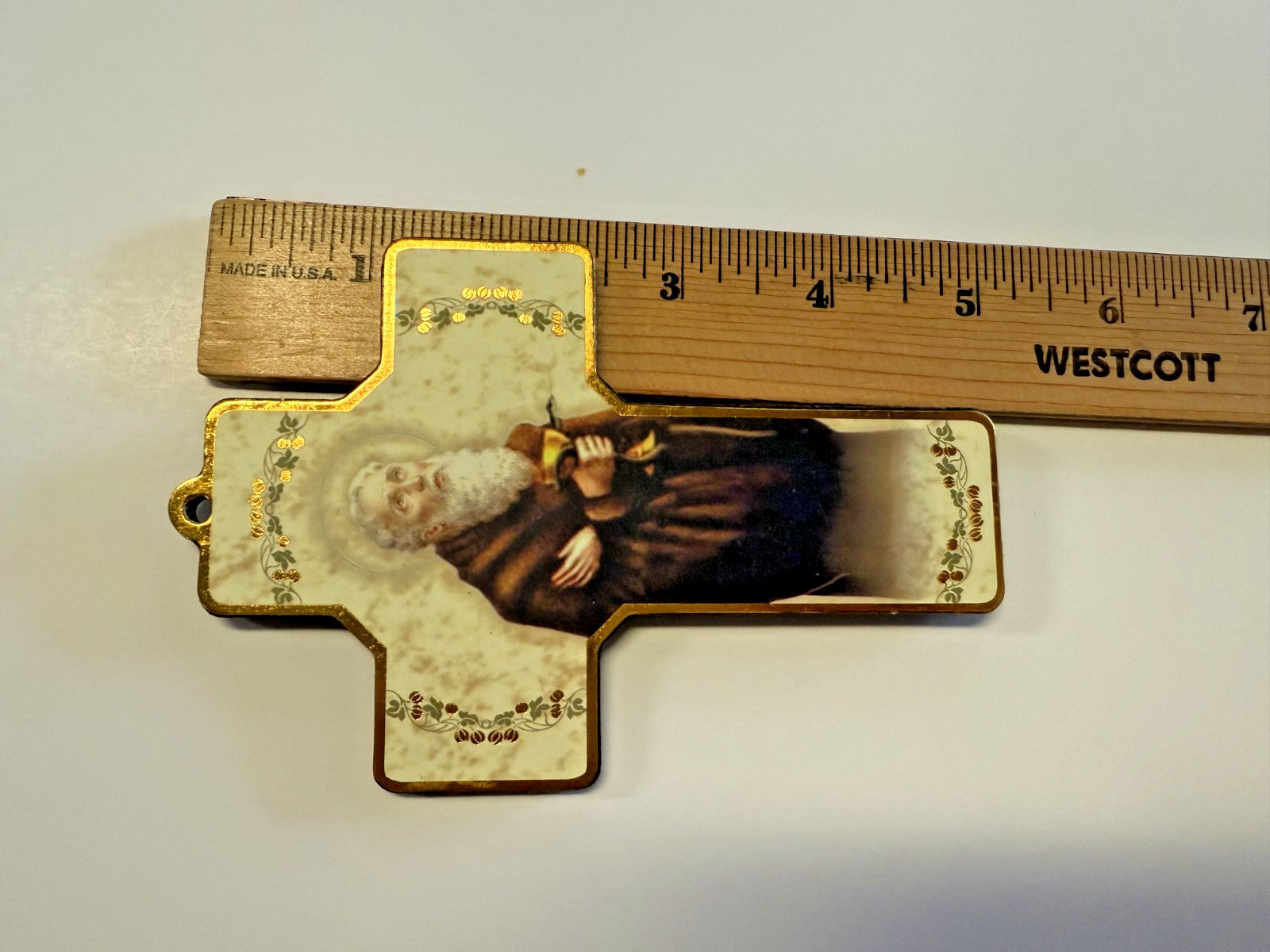 Saint Benedict 5" Wood Cross, New #AB-271-R2 - Journeys of Faith